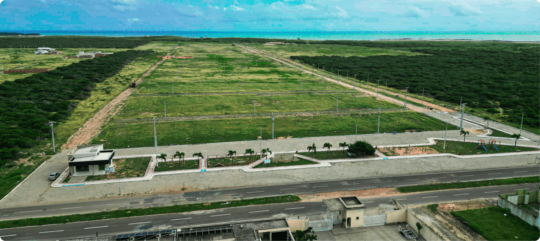 Vista aérea do loteamento Marraro Praia